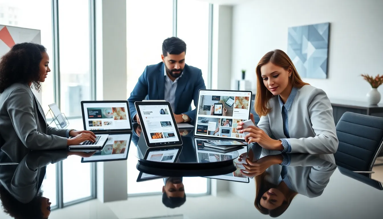 diverse team discussing instant apps in a modern office setting.